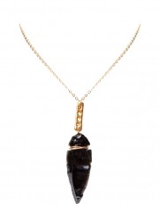 Onyx Arrowhead Necklace